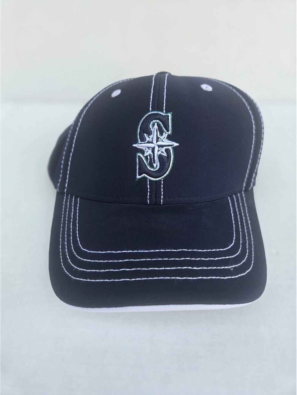 '47 Brand Seattle Mariners Kids Adjustable Baseball Cap - Black with White Accst